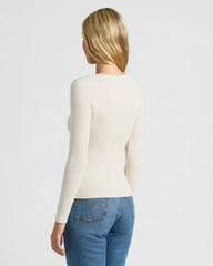 Womens Ribbed Long Sleeve Scoop Neck Tee 3-Pack